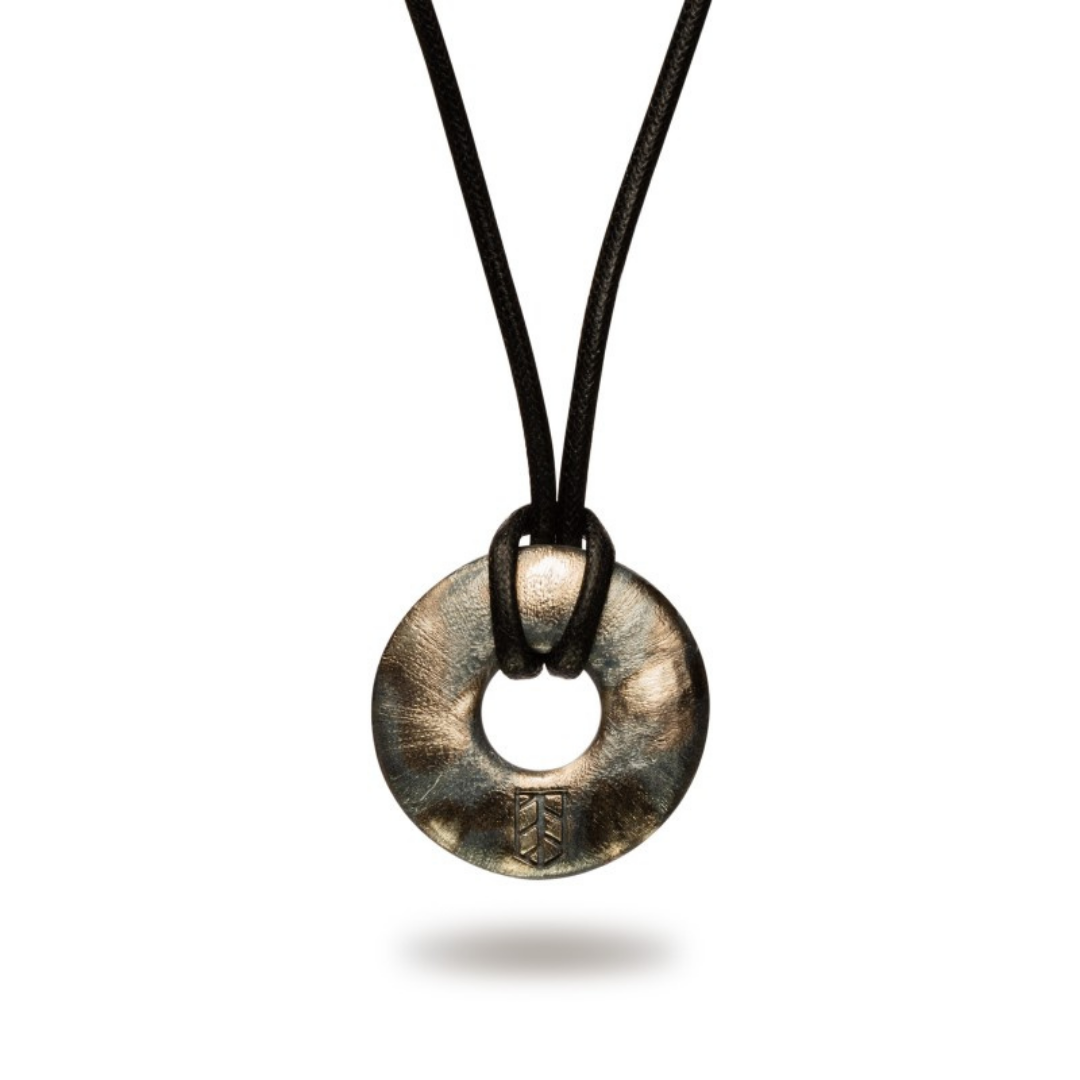 Artisan crafted Amor Fati Necklace - Fire - Bleu Nomade Made in Italy following traditional jewelry techniques.