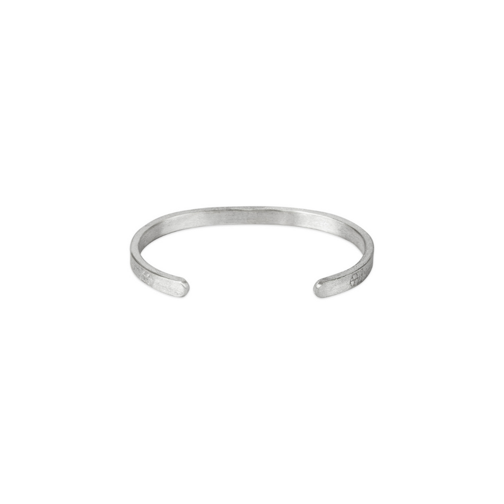 Artisan crafted Line cuff - White - Bleu Nomade Made in Italy following traditional jewelry techniques.